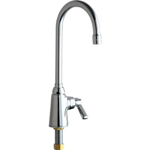 Chicago Faucets Deck-Mounted Manual Faucet, Single-Hole, Single-Supply