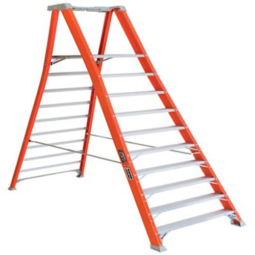 Louisville Ladder Ten Foot Fiberglass Platform Step Ladder Type Ia