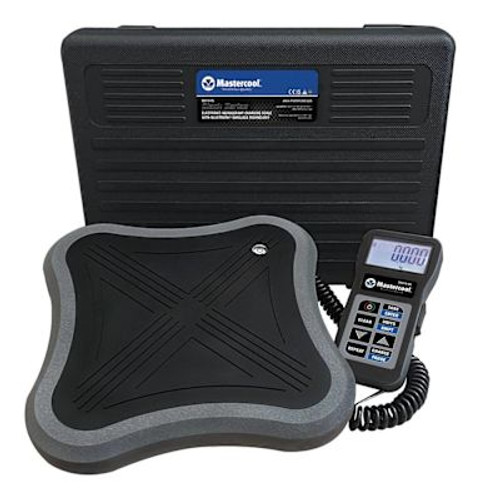 Mastercool 98210-Bl Electronic Refrigerant Charging Scale With Bluetooth 243 Lbs Capacity, Rugged Platform, Backlit Lcd