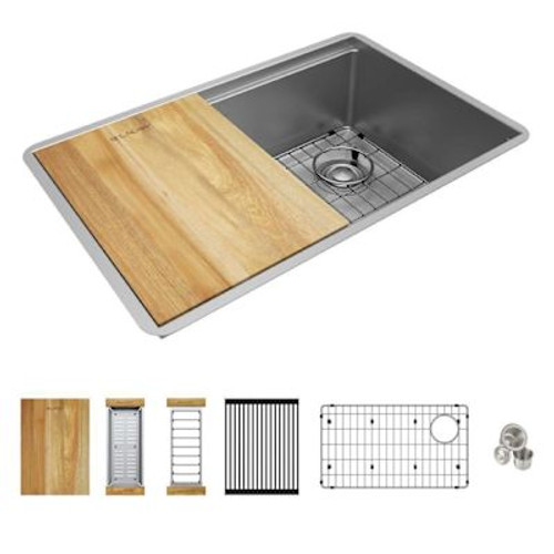 Elkay 16 Gauge Stainless Steel 28-1/2"X18-1/2x9" Single Bowl Undermount Sink Kit
