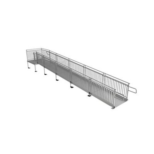 Ez-Access Pathway Hd 28ft. Aluminum Code Compliant Modular Wheelchair Ramp System