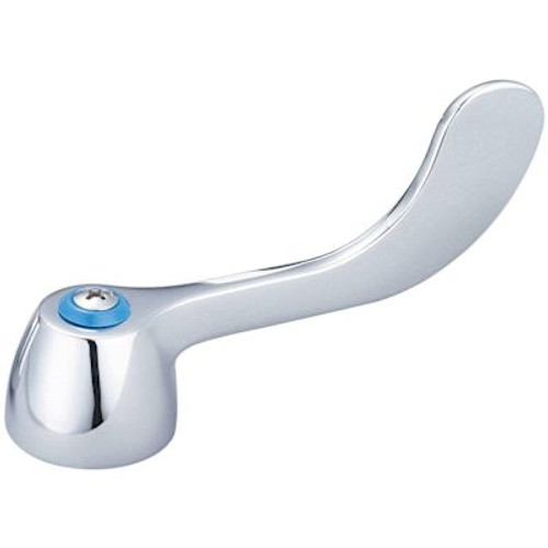 Central Brass Wrist Handle (4") With Blue Index Ring & Screw-Cold