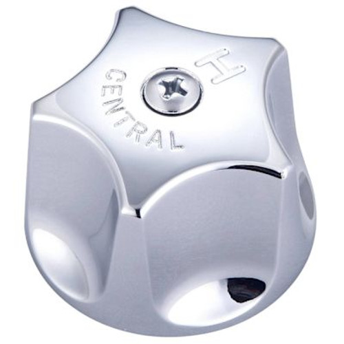 Central Brass Round Fluted Handle With Screw-Hot