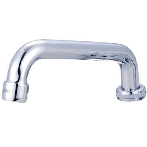 Central Brass 6" Swivel Tube Spout With Aerator