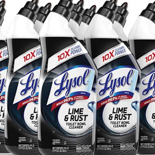 Lysol Disinfectant Toilet Bowl Cleaner With Lime/rust Remover Case Of 9