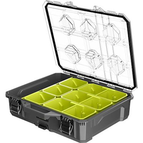 Ryobi Link Small Parts Organizer Tool Box With 10-Compartment Modular