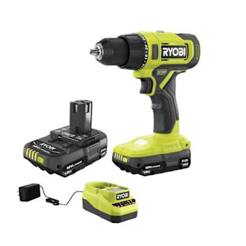 Ryobi One+ 18v Cordless 1/2" Drill/driver Kit With 2 - 1.5 Ah Batteries, Charger