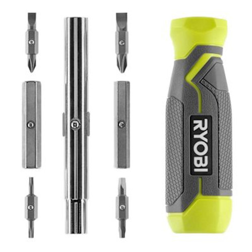 Ryobi 11-In-1 Multi-Bit Screwdriver With Cushion Grip Handle