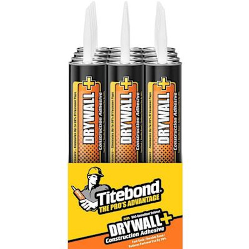 Titebond Drywall Plus Construction Adhesive, 28 Oz. Cartridge, Package Of 12