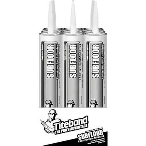 Titebond Contractor Grade Subfloor Adhesive, 28 Oz. Cartridge, Package Of 12