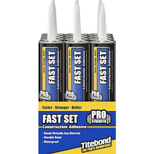 Titebond Fast Set Polyurethane Construction Adhesive, 10 Oz., Package Of 12