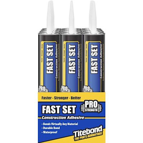 Titebond Fast Set Polyurethane Construction Adhesive, 28 Oz., Package Of 12