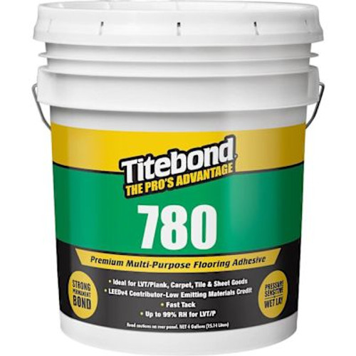 Titebond 780 Premium Multi-Purpose Adhesive, 1 Gallon, Package Of 4