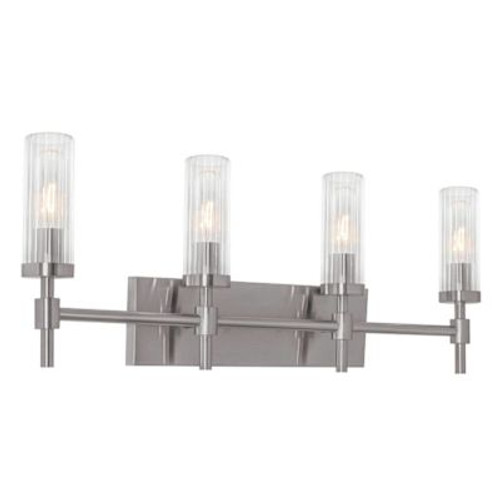 Afx Huntington 30" Four-Light Medium Base Vanity, Satin Nickel