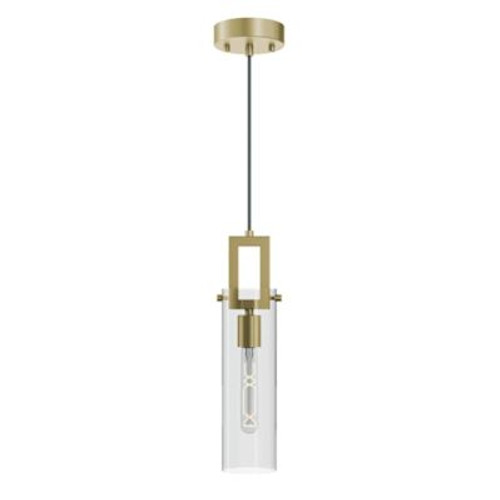 Afx Houston 4" One-Light Medium Base Pendant, Light Antique Brass