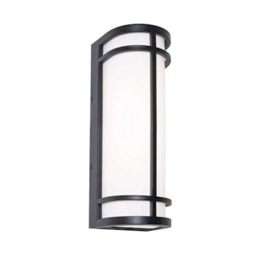 Afx Crain 16" LED Outdoor Wall Sconce, 27/30/35/40/50k, Black
