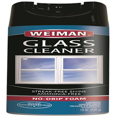 Weiman Foaming Glass Cleaner, 19 Oz Aerosol Can, Carton Of 6