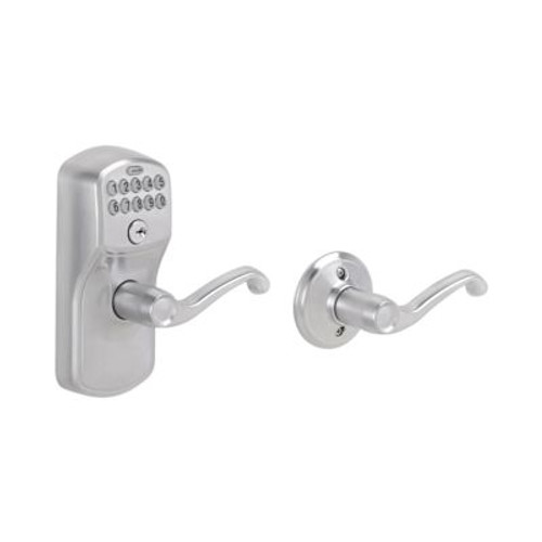 Schlage Plymouth Keypad Deadbolt With Auto Lock, Satin NICKEL