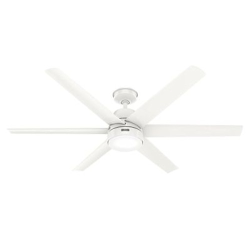 Hunter Fan 60" Skysail Weathermax Ceiling Fan With LED Light, Fresh White
