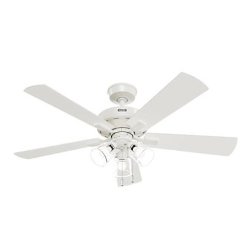 Hunter Fan 52" Crestfield Hunter Fanexpress Ceiling Fan With Led, Fresh White