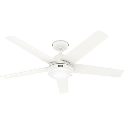 Hunter Fan 52" Skyflow Weathermax Ceiling Fan With LED Light, Matte White