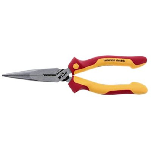 WIHA  Insulated Industrial Long Nose Pliers W/ Cutters 8"