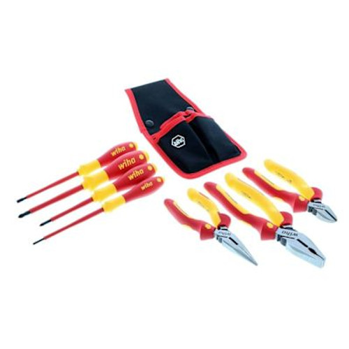 WIHA  7 Piece Insulated Industrial Pliers And Screwdriver Set