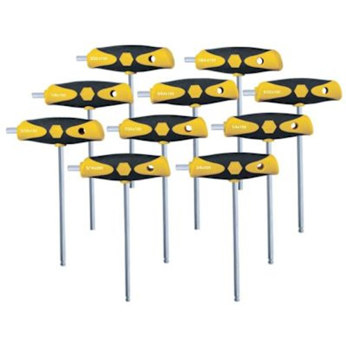 WIHA  10 Piece Softgrip Dual Drive Hex SAE T-Handle Set