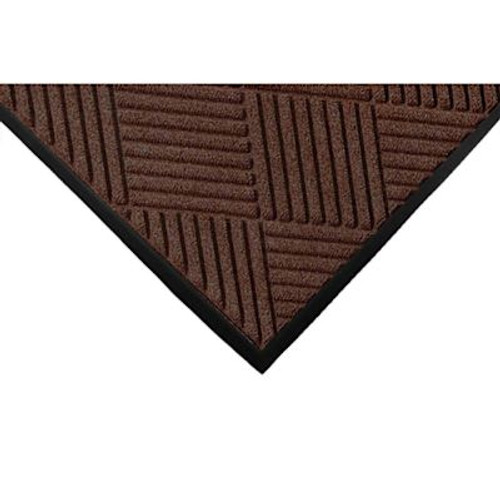 M+a Matting Waterhog Diamond Classic Mat Dark Brown 2'X3' Smooth Backing