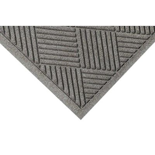 M+a Matting Waterhog Diamond Fashion Mat Medium Grey 3'X10' Smooth Backing