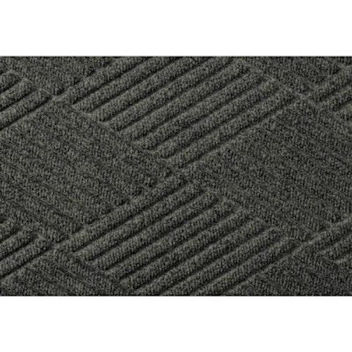 M+a Matting Waterhog Max Diamond Fashion Mat Black Smoke 3'X10' Smooth Backing
