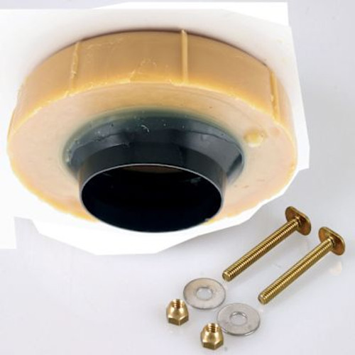 Maintenance Warehouse Universal Toilet Wax Ring, Brass Bolts, Plastic Washers