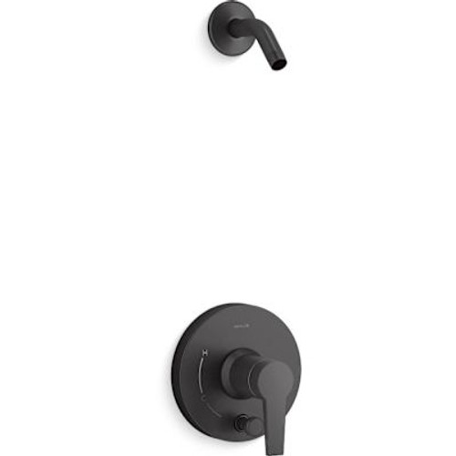 Kohler Pitch Rite-Temp Shower Trim Kit-Push-button Diverter Less Showerhead