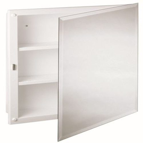 Generic Private Brand 16w X 20"h Recessed Beveled Edge Mirrored Medicine Cabinet With Polystyrene Body