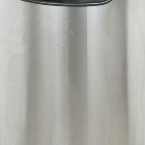 Rubbermaid Commercial 9 Galon Half-Round Flat Top Stainles Stel Trsh Can