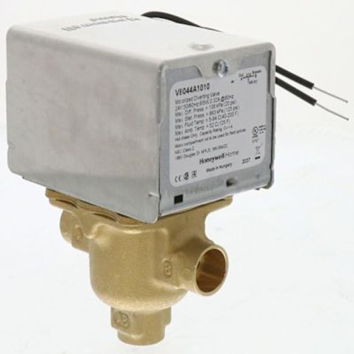 Honeywell Valve Zone 3 Way Diverting 1/2" Sweat 24vac 1/2" Sweat 3 Way 24v