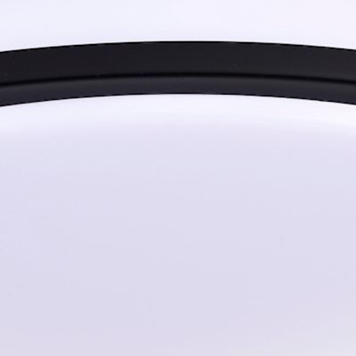 Satco Glamour LED 17" Cct Selectable Flush Mount Decorative Round Black Fixture