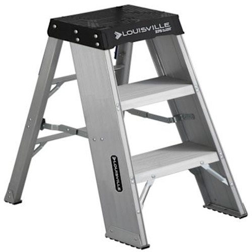 Louisville Ladder Ay8000 3 Ft. 300 Lb. Aluminum 3-Step Stool