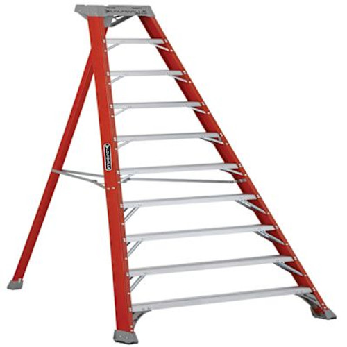 Louisville Ladder Ft1500 10 Ft. 300 Lb. Fiberglass 9-Step Tripod Ladder