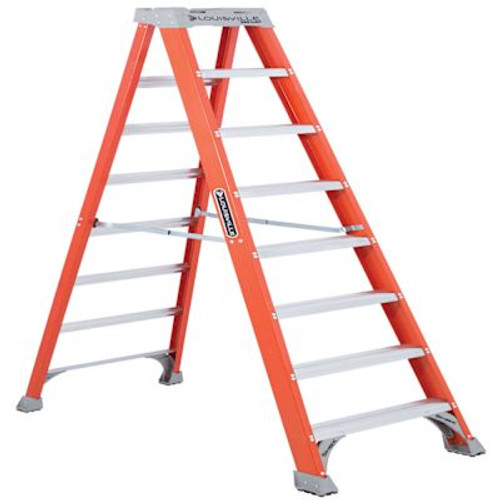 Louisville Ladder Fs1500 300 Lb. 8 Ft. 7-Step Fiberglass Step Ladder