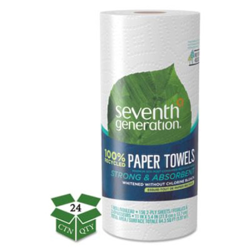 Seventh Generation 100% Recycled Paper Towel Rolls 2-Ply 156 Sh/rl, Carton Of 24