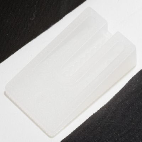 White Plastic Toilet Wedge 1-1/4" X 2" Package Of 8