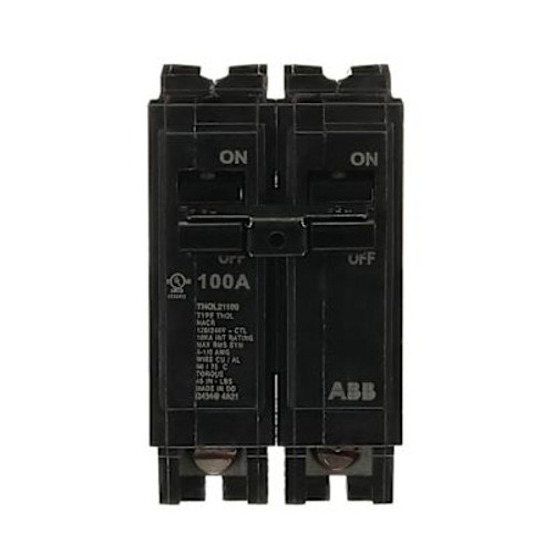 Abb 100 Amp 2 In. Double-Pole Circuit Breaker Thql2100a