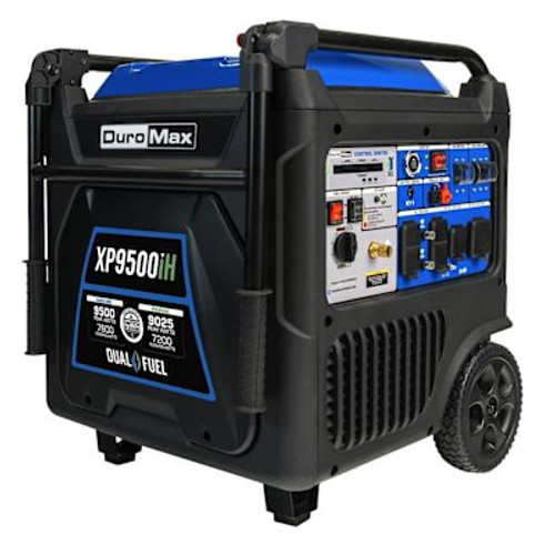 Duromax 9,500w/7,600w Dual Fuel Portable Digital Remote Start Inverter Generator