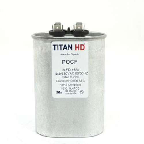 Packard Titan Hd Run Capacitor 70 Mfd 440/370 Volt Oval, Box Of 5
