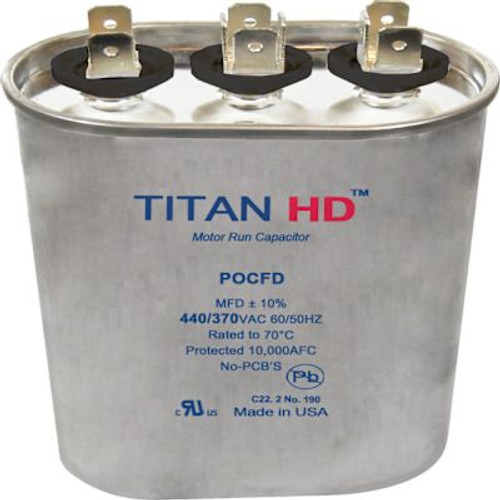 Packard Titan Hd Run Capacitor 60+5 Mfd 440/370 Volt Oval, Box Of 5