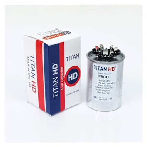 Packard Titan Hd Run Capacitor 25+3 Mfd 370 Volt Round, Box Of 5