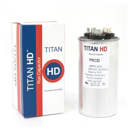 Packard Titan Hd Run Capacitor 55+10 Mfd 370 Volt Round, Box Of 5
