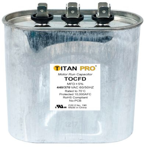 Packard Titan Pro Run Capacitor 45+5 Mfd 440/370 Volt Oval, Box Of 5