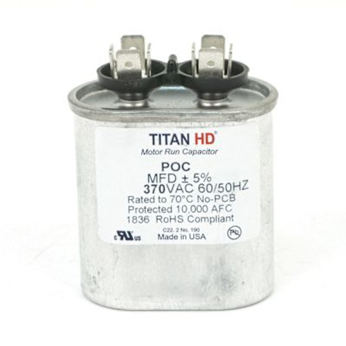 Packard Titan Hd Run Capacitor 12.5 Mfd 370 Volt Oval, Box Of 10